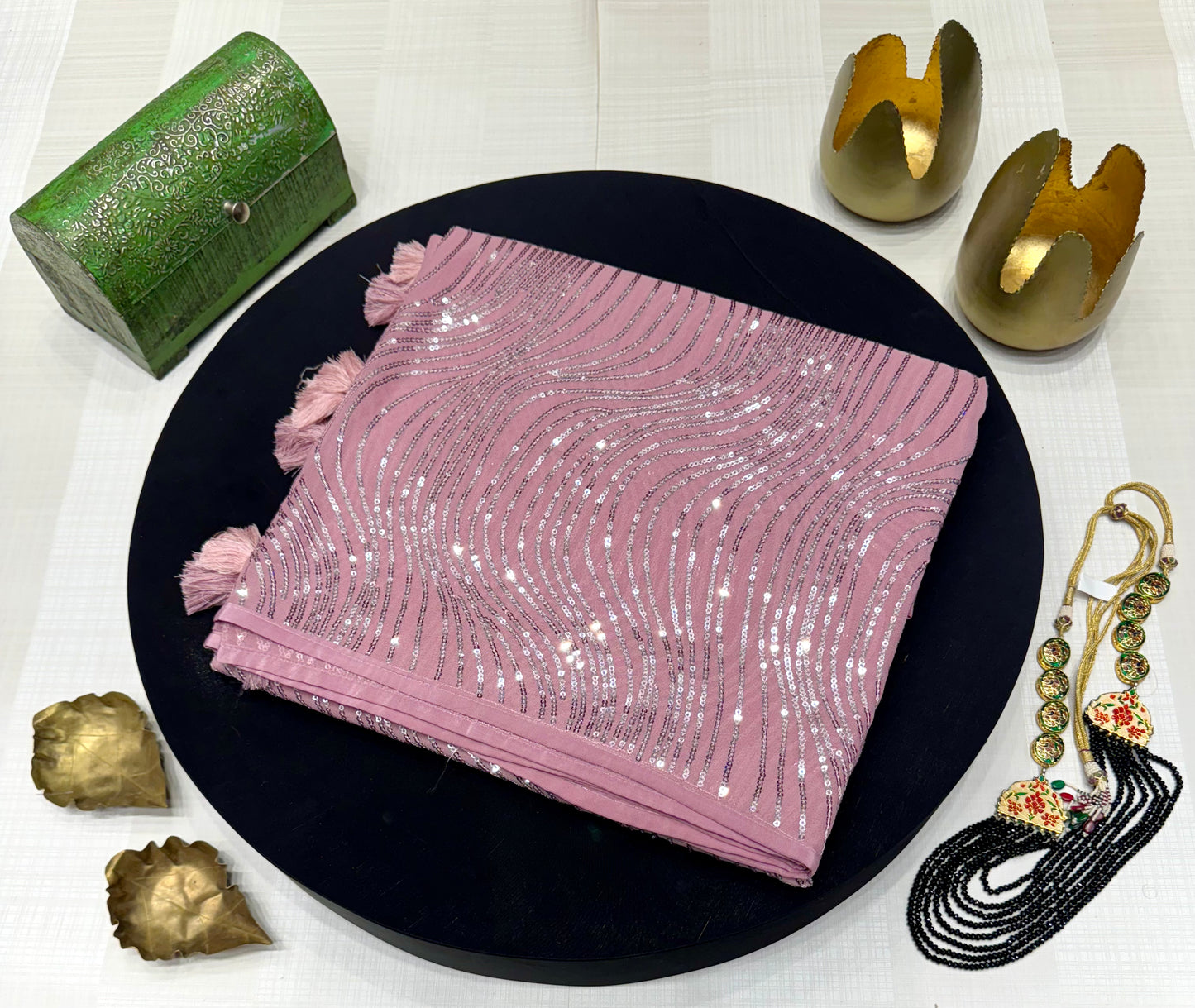 K1 Fingerprint Pattern Saree