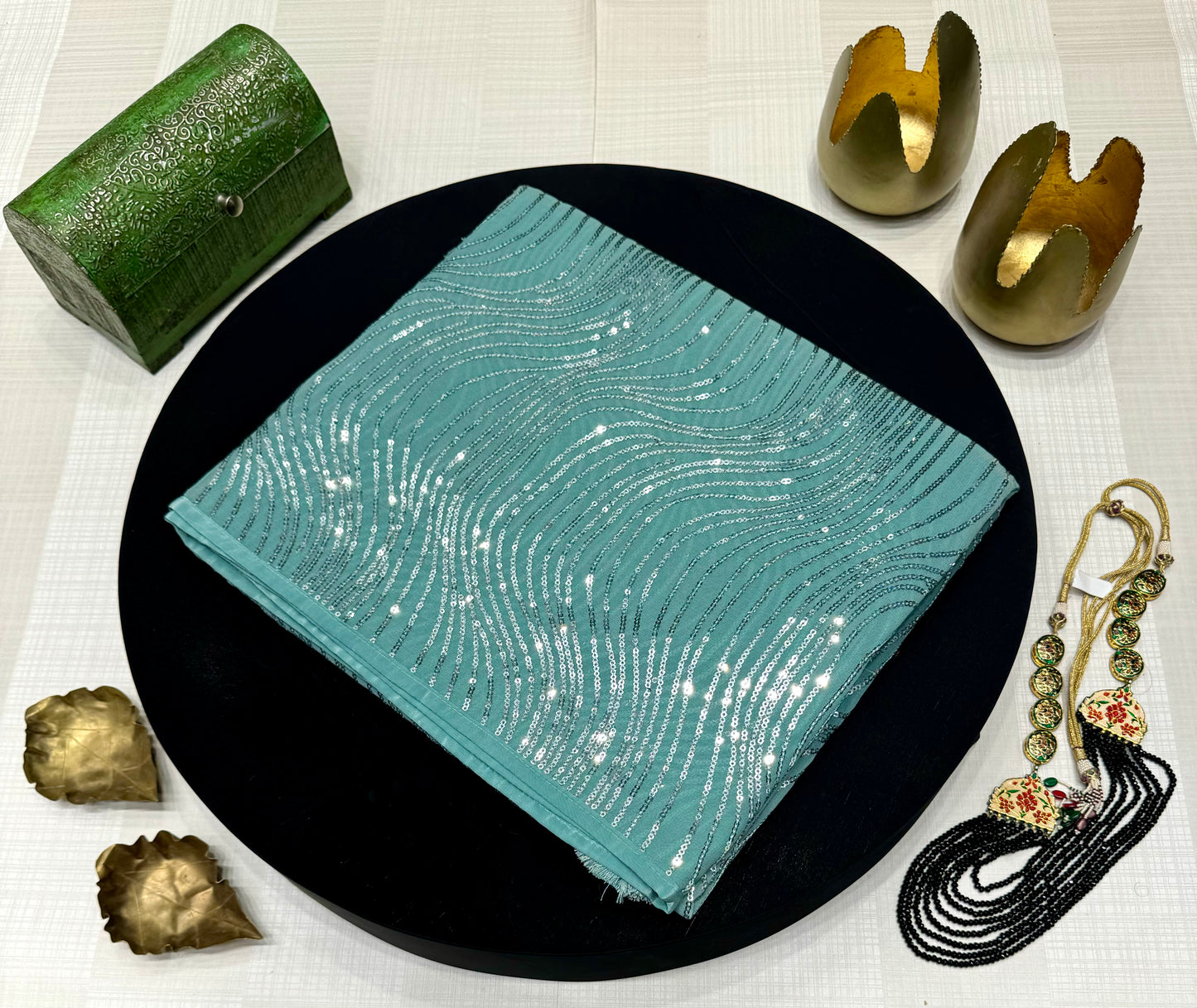 K1 Fingerprint Pattern Saree
