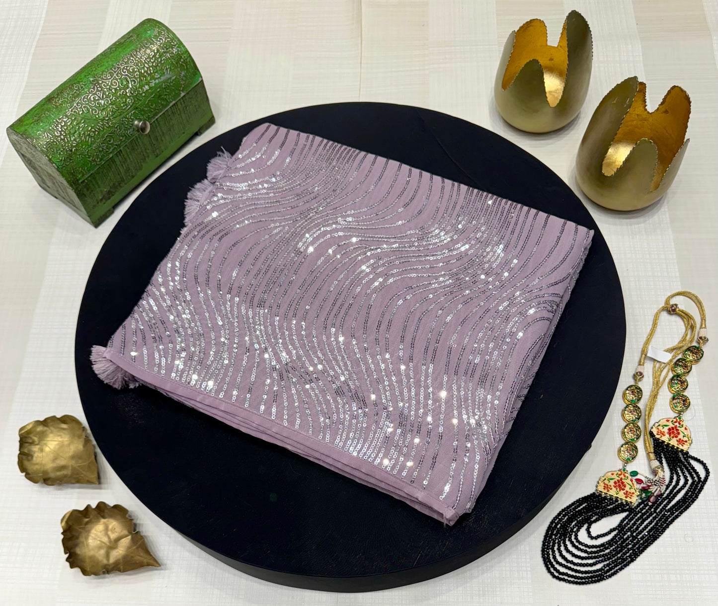 K1 Fingerprint Pattern Saree